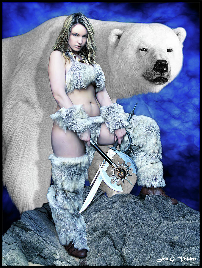 Barbarian With Bear Photograph by Jon Volden