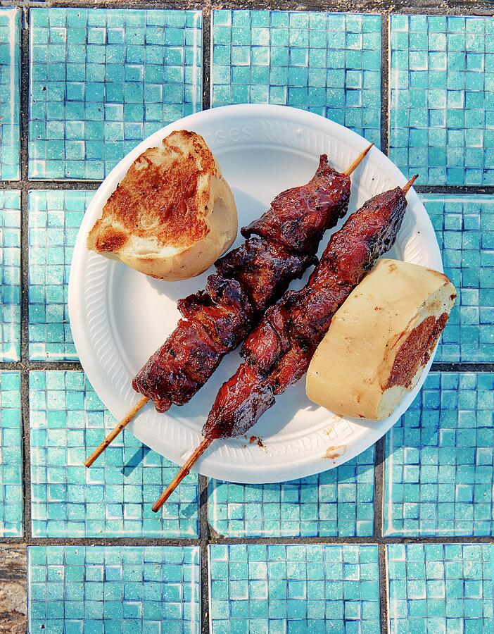 Barbecued Pork Skewers Photograph by Emma Fishman Barbecued Pork Skewers Photograph by Emma Fishman