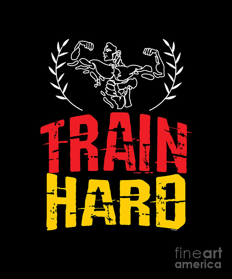 Barbells Bodybuilder Gym Weightlifting Train Hard Weightlifter T Digital Art By Thomas Larch