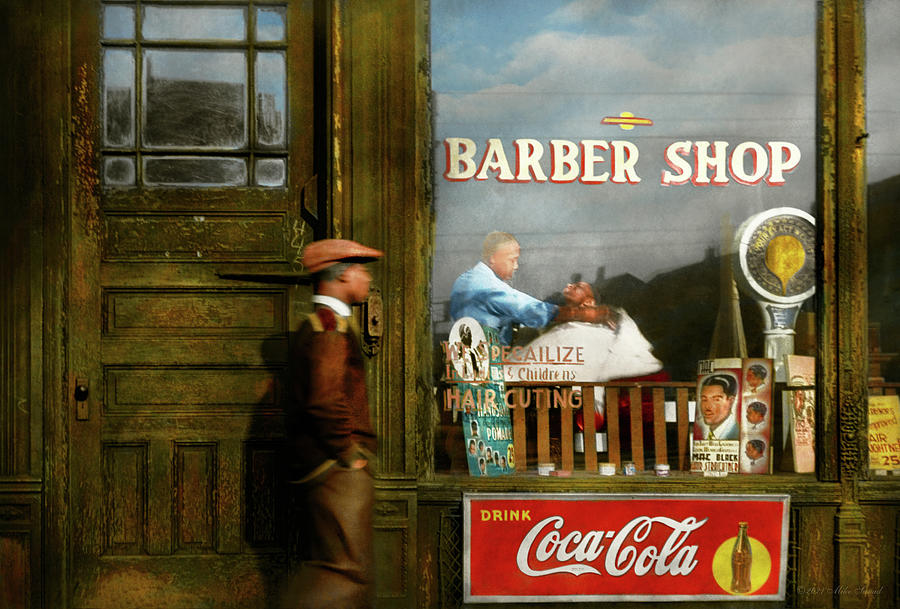 Barber - Bronzeville - Black Belt Barber 1941 Photograph by Mike Savad