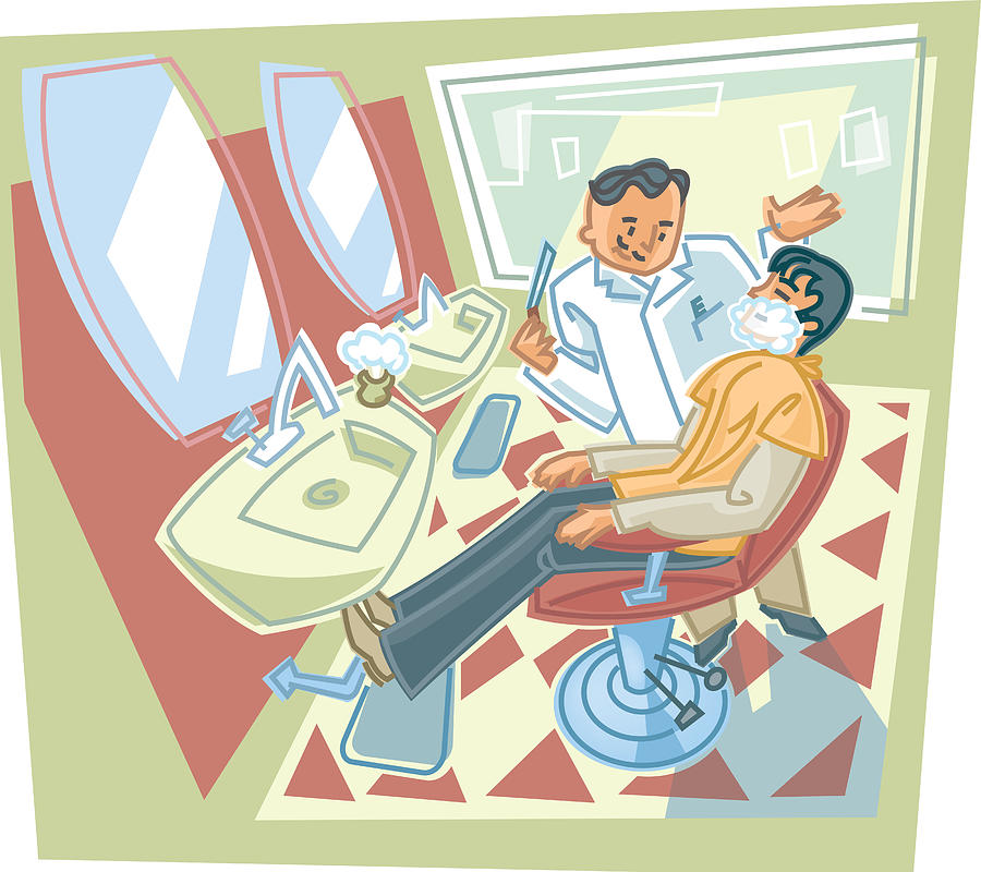 Barber Shop Drawing by Imagezoo