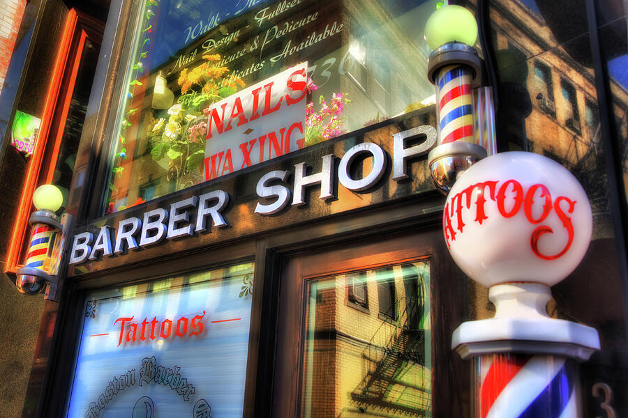 Barber Shop - North End - Boston Photograph by Joann Vitali