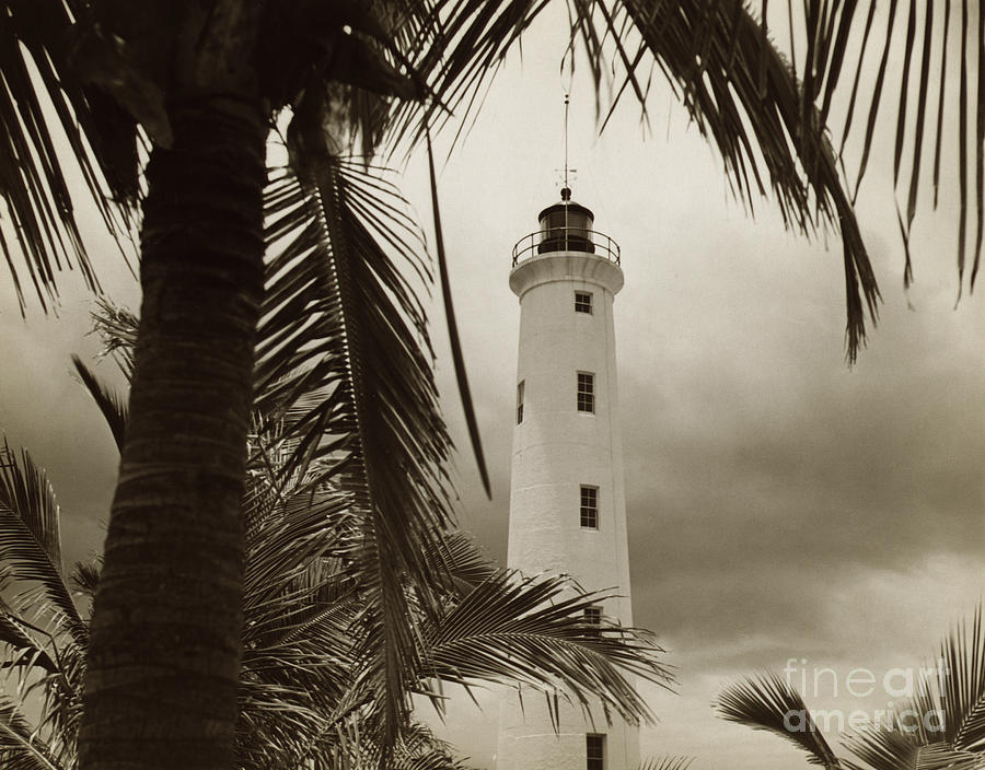 Barbers Point Lighthouse, Hawaii c1940 Photograph by Granger
