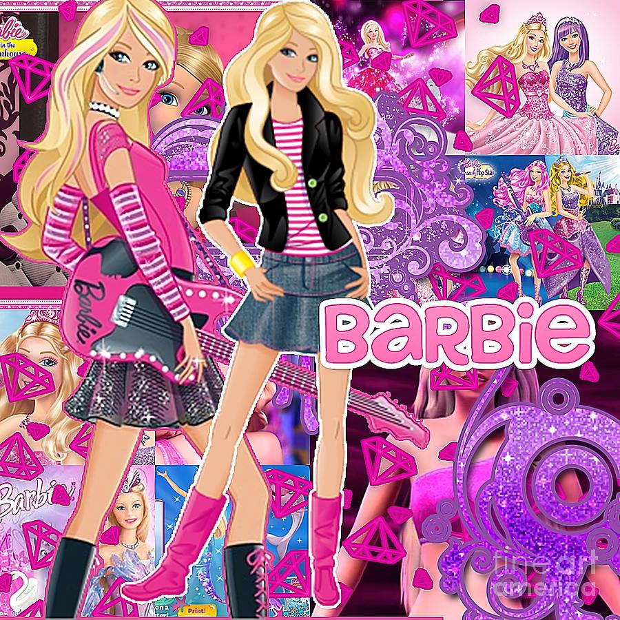 Barbie Collage Dolls Painting by Turner Frank - Pixels