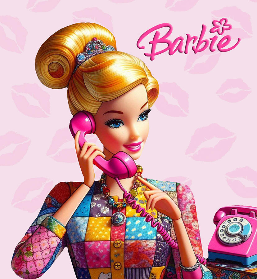 Barbies Phone Call Digital Art by Kelly Mills