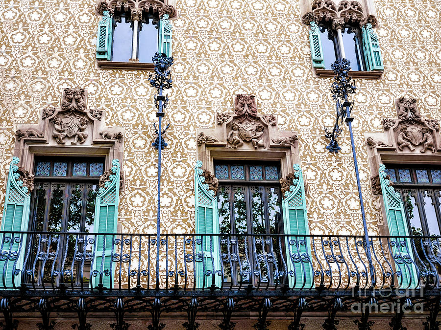 Barcelona Balcony Patterns in Spain Photograph by John Rizzuto