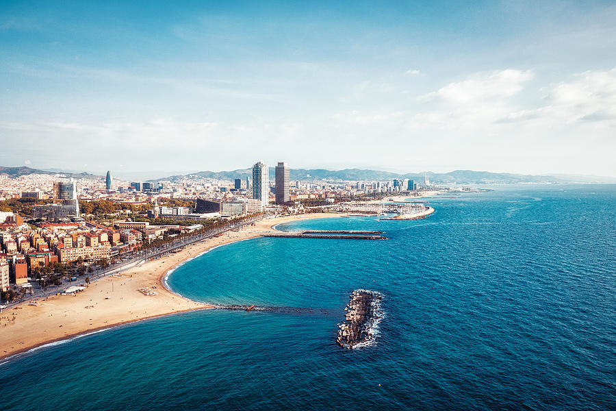 Barcelona Beach view Photograph by Shihan Shan
