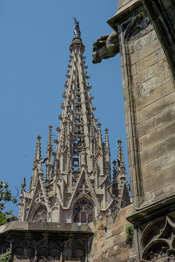 Barcelona Cathedral Spire Spain Photograph by Nicole Freedman