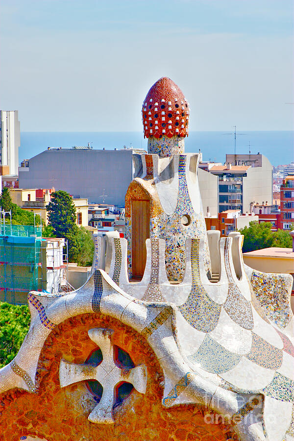 Barcelona - Park Guell Rooftop Of Gaudi Photograph by Stefano Senise Barcelona - Park Guell Rooftop Of Gaudi Photograph by Stefano Senise