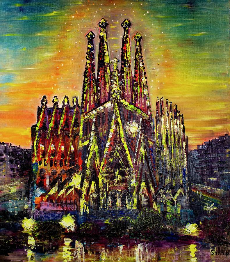 Barcelona. Sagrada Familia. Sunrise Painting by Natalia Shchipakina ...