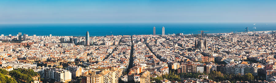 Barcelona Skyline Photograph by Borchee