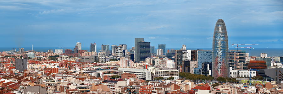 Barcelona skyline Photograph by Songquan Deng