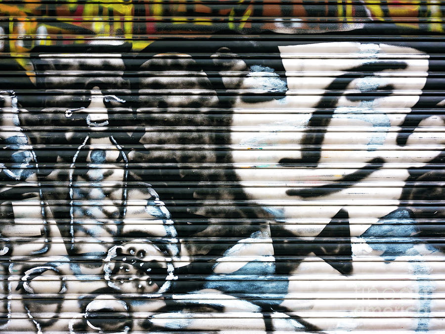 Barcelona Waiter Graffiti Photograph by John Rizzuto