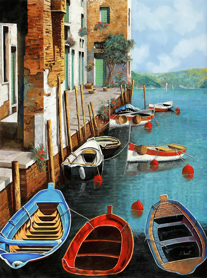 Boat Painting - Barche E Boe by Guido Borelli