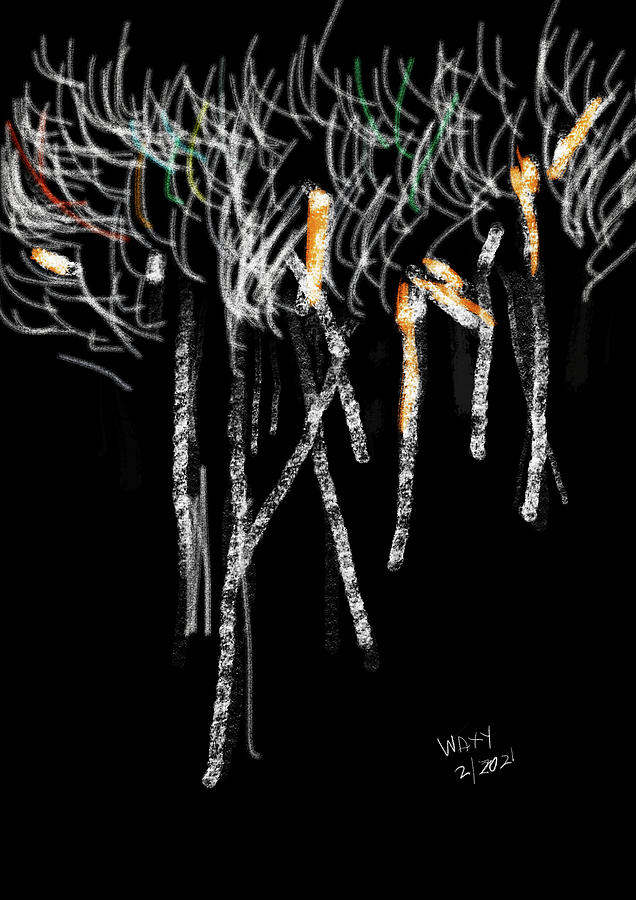 Bare Trees Digital Art
