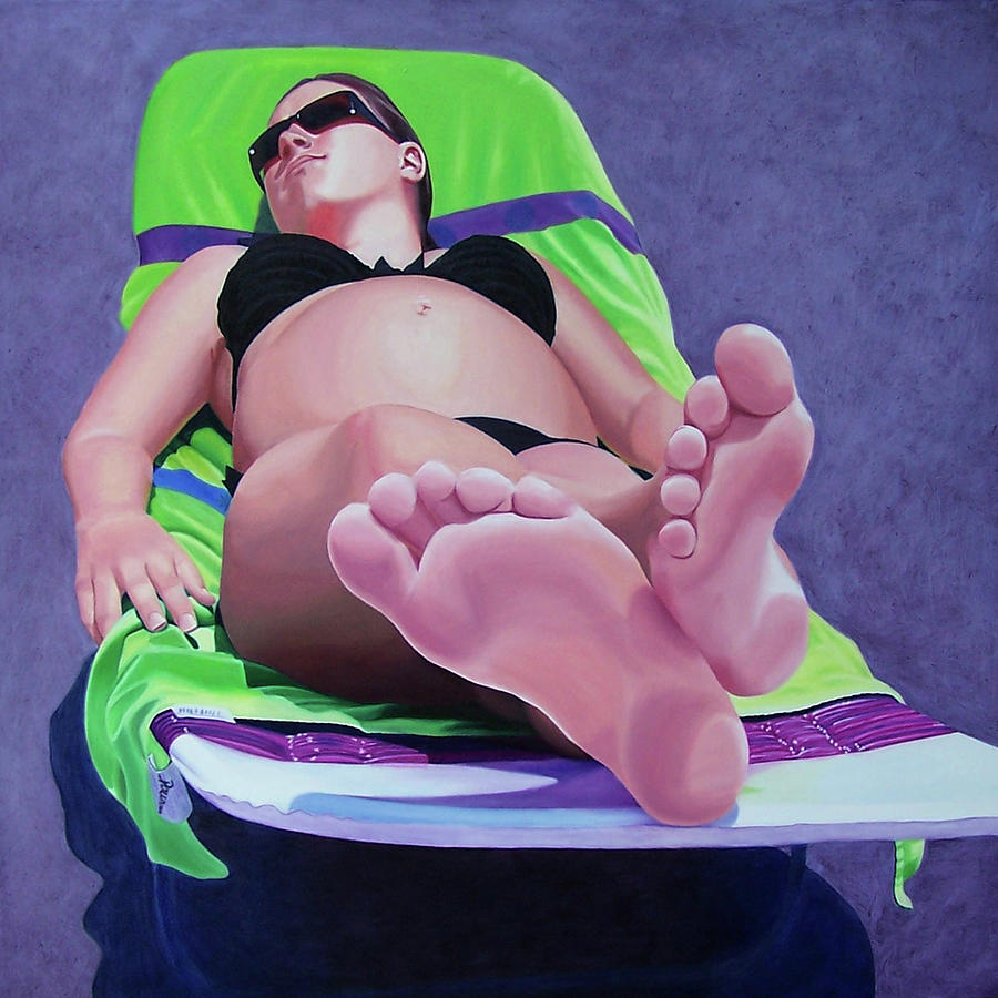 Barefoot and Pregnant Painting by Deborah Tidwell Artist