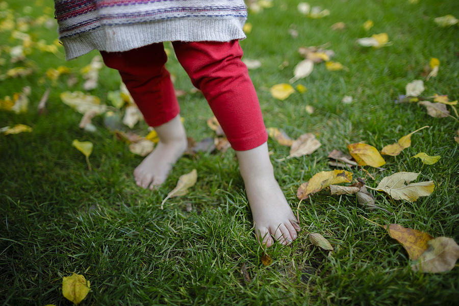 Barefoot in autumn Photograph by Thomas Trutschel