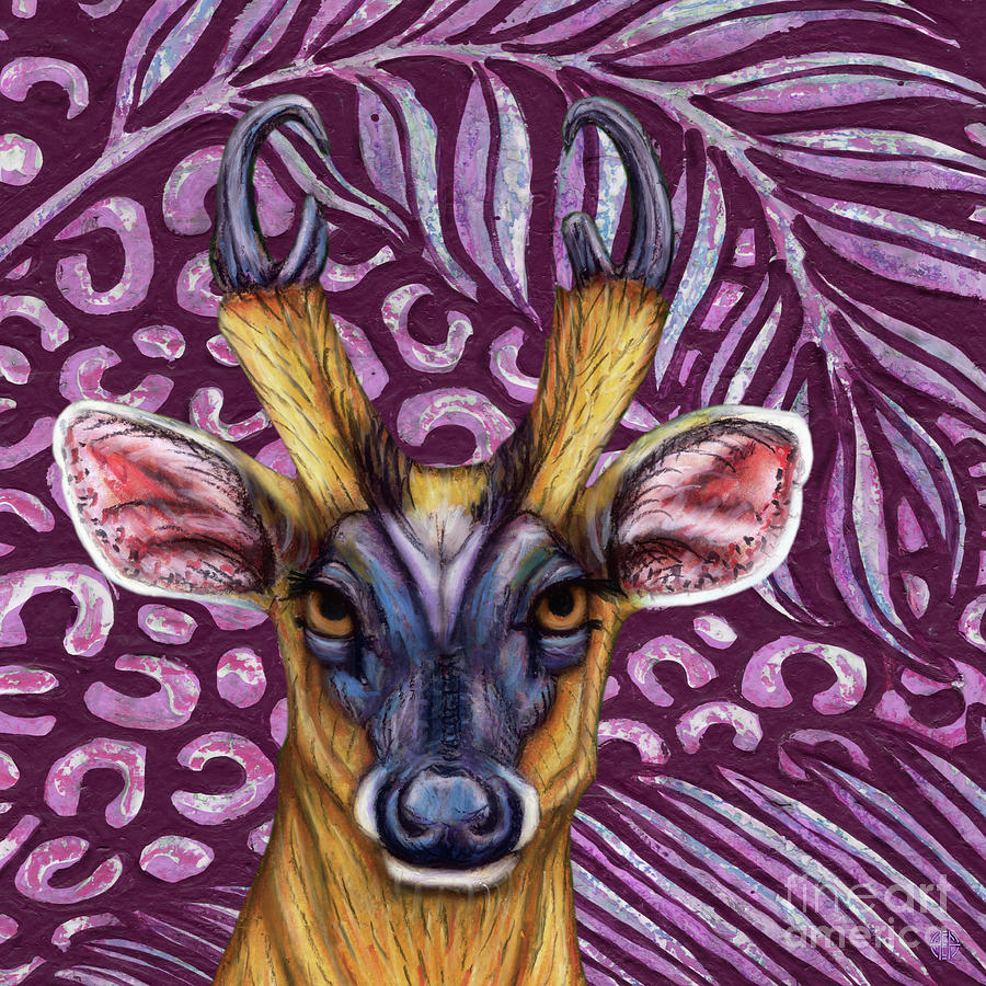 Barking Deer Tapestry Painting by Amy E Fraser