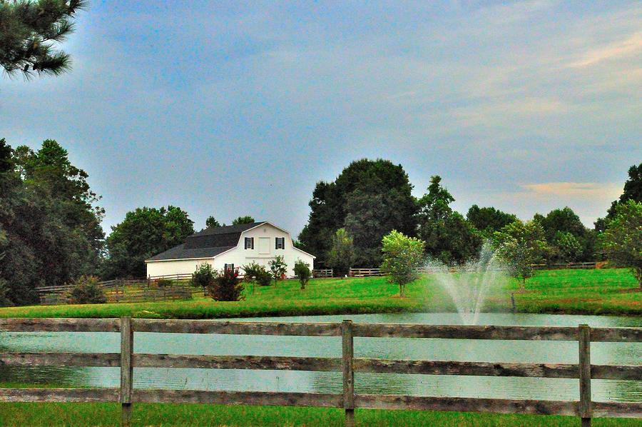 Barn and Fountain Photograph by Eric Towell