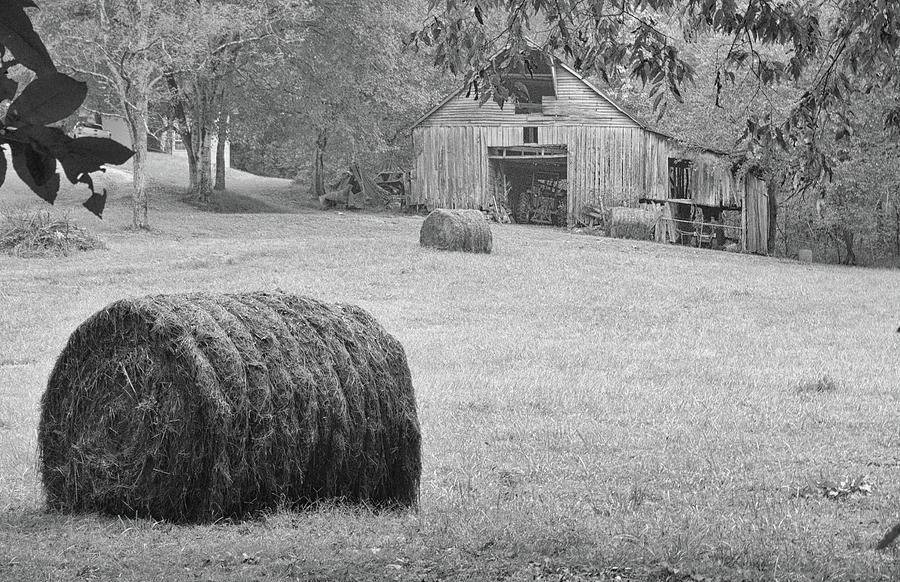 Barn and Hay  Photograph by Mark W Johnson