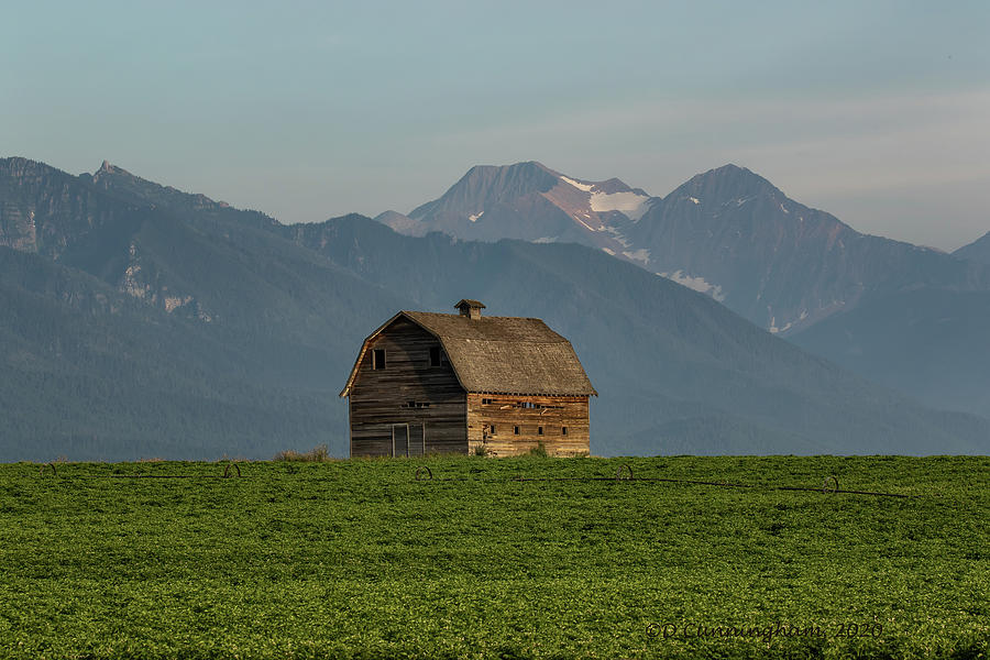 Barn and Mountains Photograph by Dorothy Cunningham