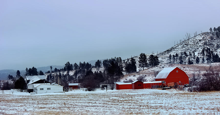 Barn and Ranch Scene Wyoming Photograph by Cathy Anderson