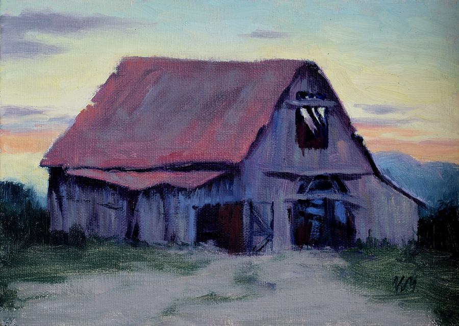 Barn at Sunrise Painting by Viktoria K Majestic