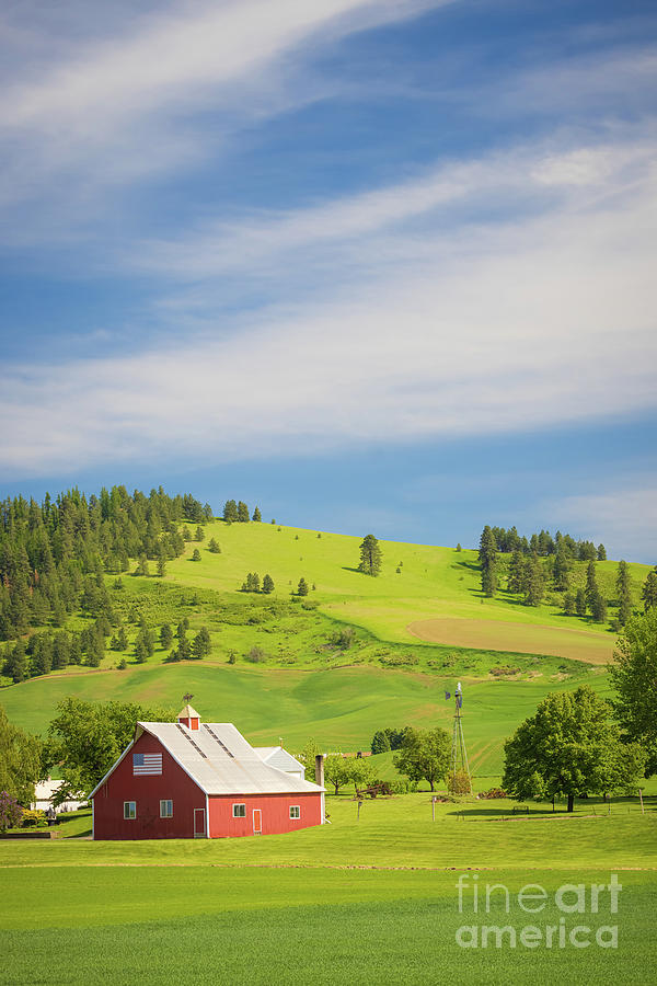 Barn Photograph - Barn at the hill by Inge Johnsson