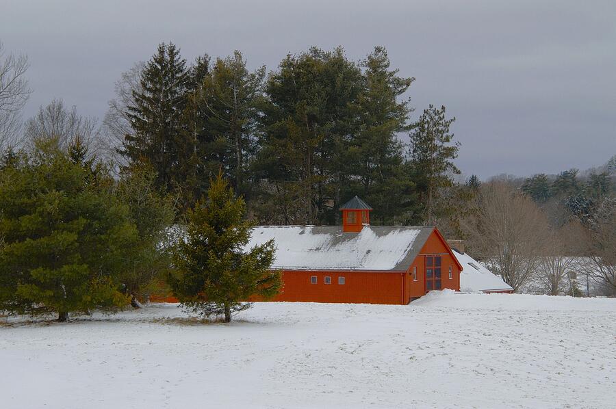 Winter Photograph - Barn Cupola by Warren LaBaire Photography