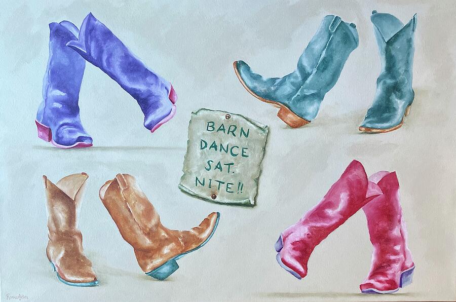 Boot Painting - Barn Dance Sat. Nite 1 by Ronna A Pate