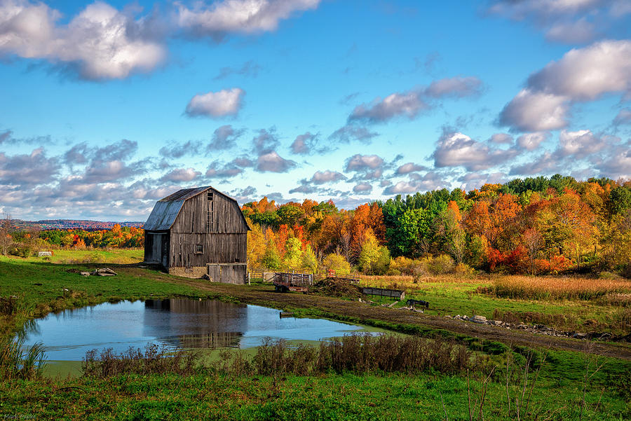 Nature Photograph - Barn in Autumn by Mark Papke