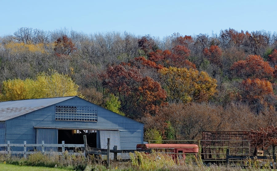 Barn in Autumn Photograph by Peter Ponzio