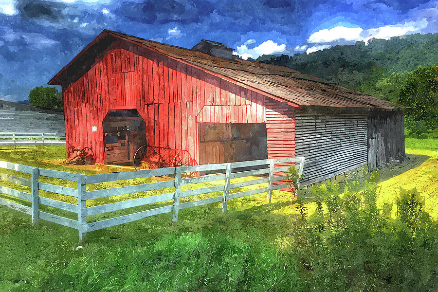 Barn in Valle Crucis Painting by Anthony M Davis