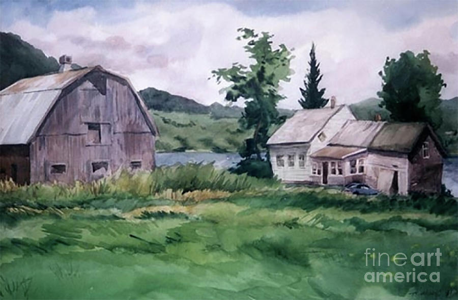 Vermont Painting - Barn in VT by Anatol Woolf Vermont Painting - Barn in VT by Anatol Woolf