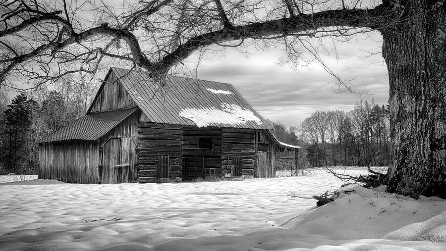 Barn in Winter Photograph by Bryan Rierson