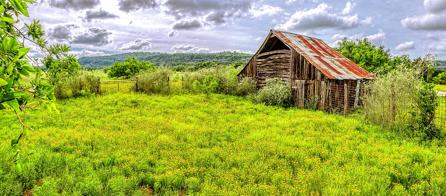 Barn on Click Gap Rd Panorama HDR Photograph by Greg Reed