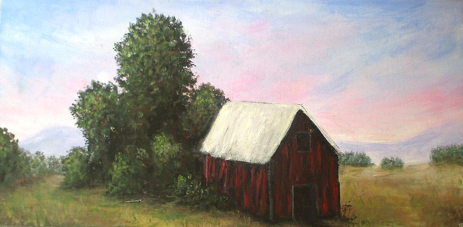 Barn Out Back  Painting by Jen Shearer