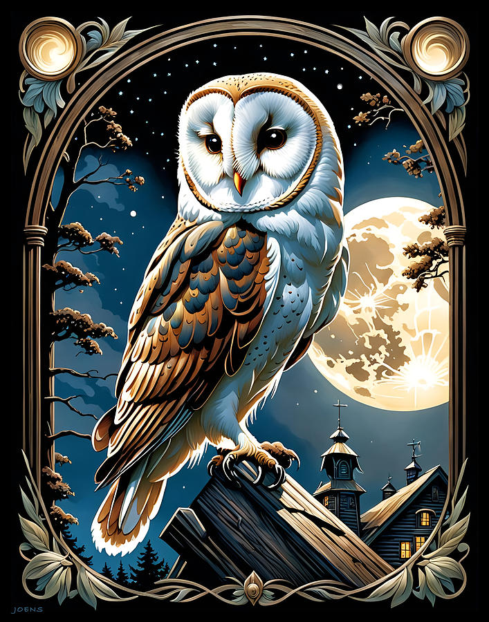 Barn Owl Digital Art