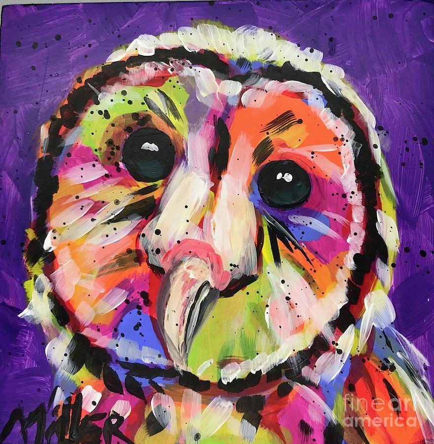 Barn Owl Painting by Tracy Miller