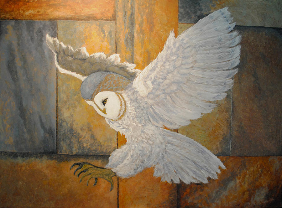 Barn Owl Painting by Vallee Johnson