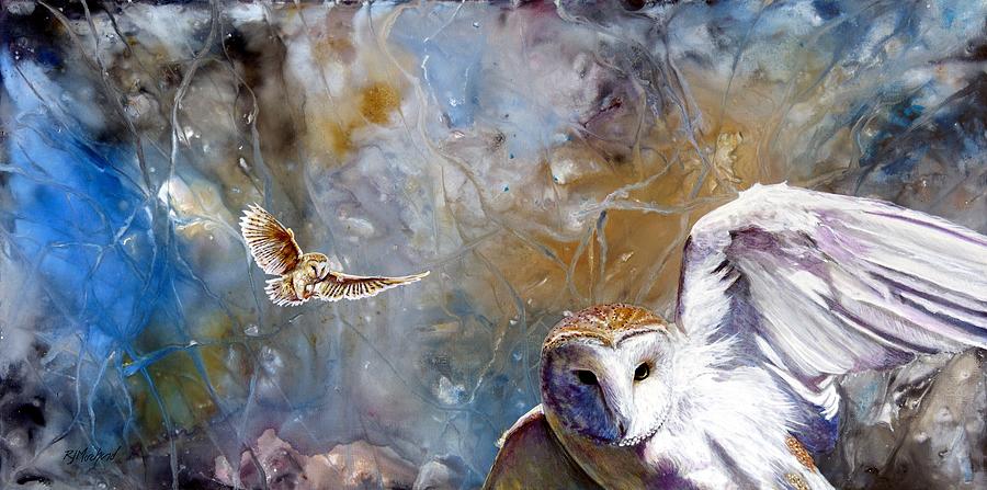 Barn Owls Painting by R J Marchand