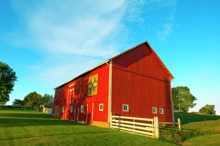 Barn-Red Barn on family farm-Fulton County Indidna Photograph by ...