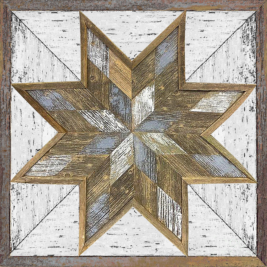 Barn Star Quilt A Digital Art by Jean Plout