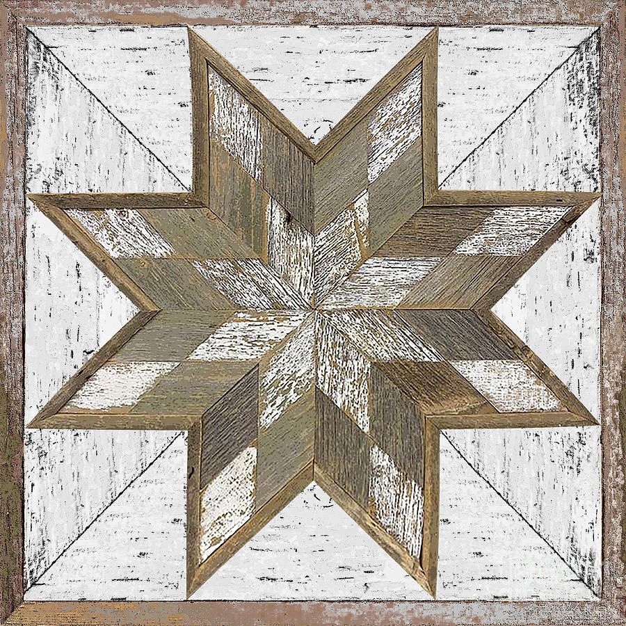 Barn Star Quilt D Digital Art by Jean Plout