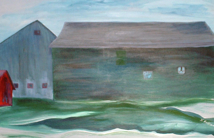 Red barn Painting by Genevieve Holland