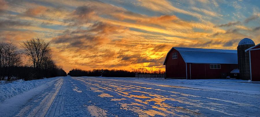 Barn Sunrise Photograph by Brook Burling