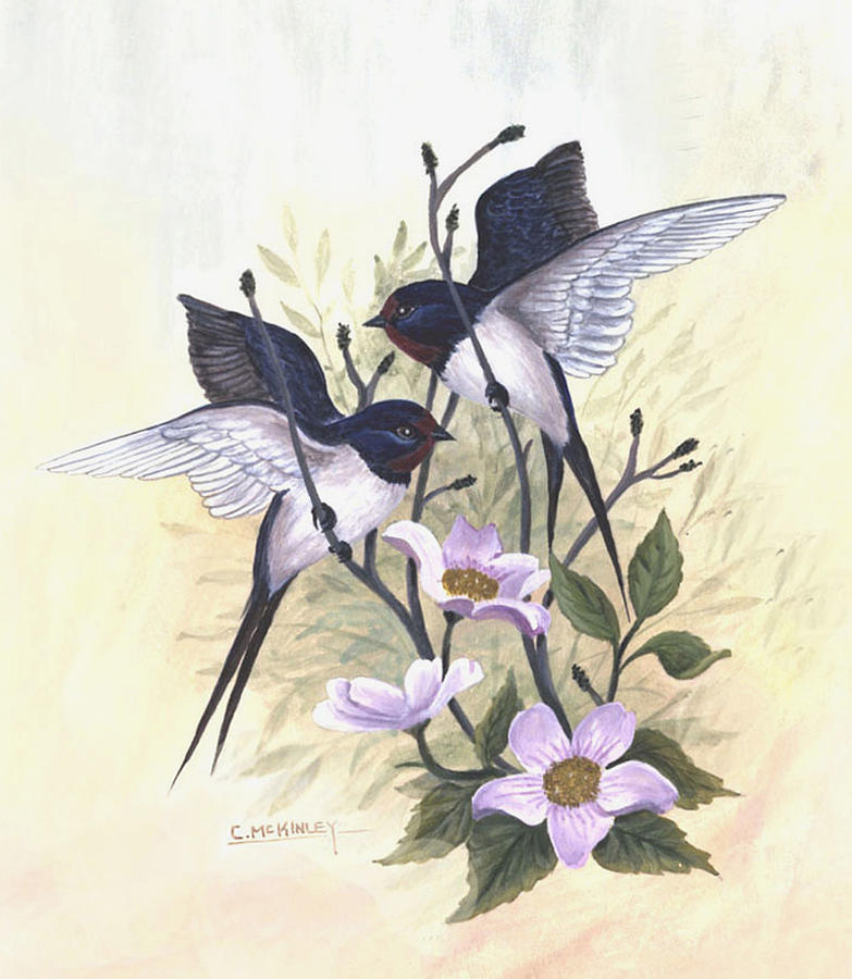 Barn Swallows Painting by Carl McKinley