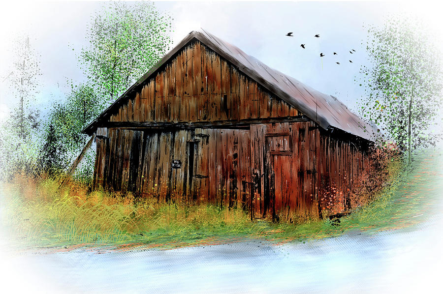 Architecture Digital Art - Barn thru the Years by Mary Timman