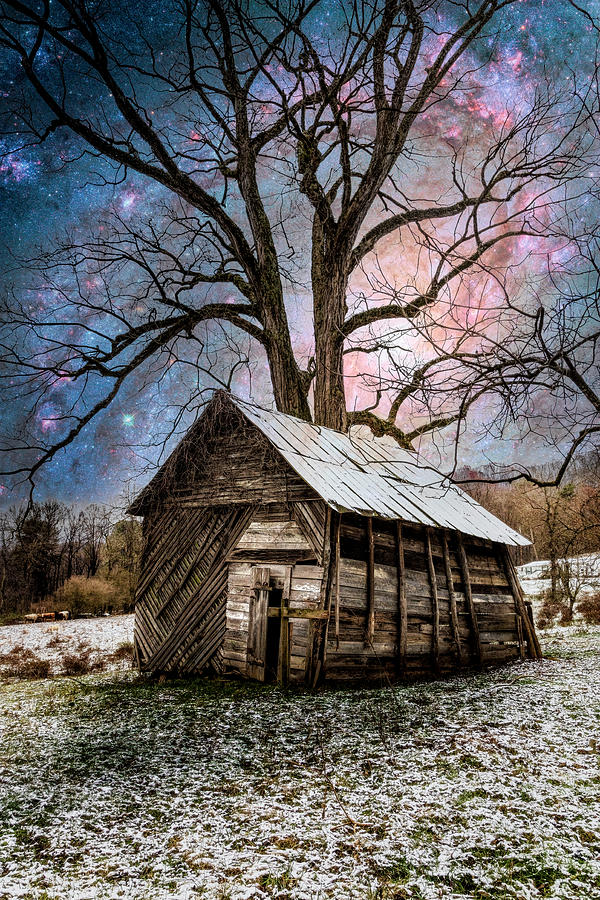 Barn Under the Starry Sky Photograph by Debra and Dave Vanderlaan