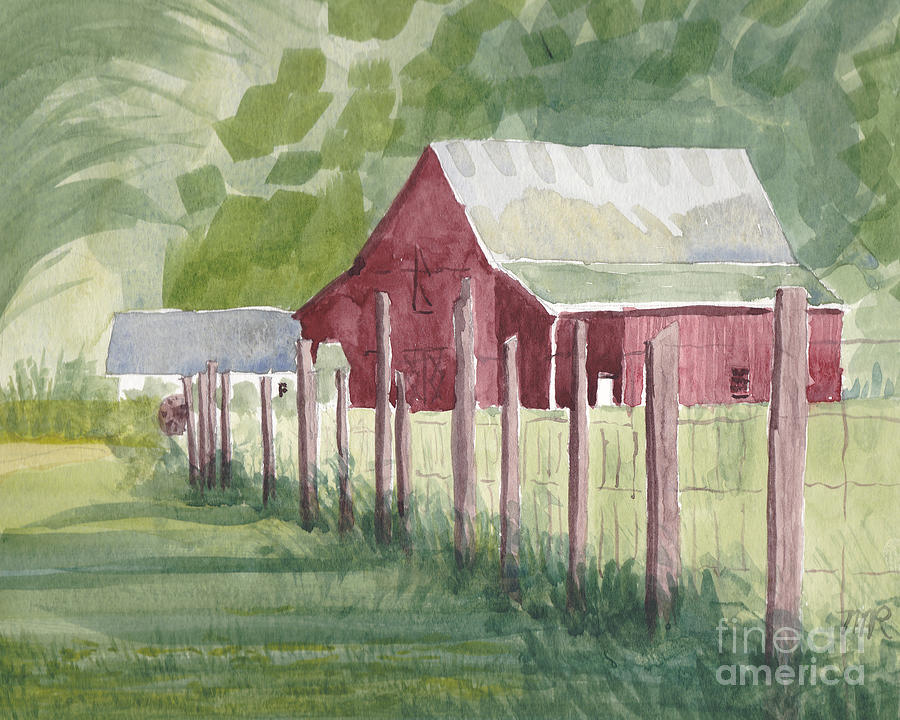 Barn, View #2, on Holly Drive Painting by Maryland Outdoor Life